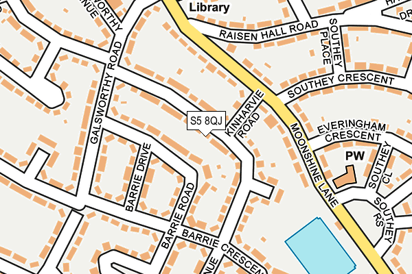S5 8QJ map - OS OpenMap – Local (Ordnance Survey)