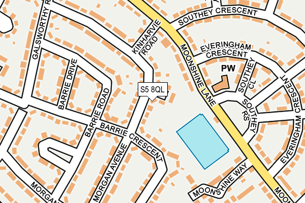 S5 8QL map - OS OpenMap – Local (Ordnance Survey)