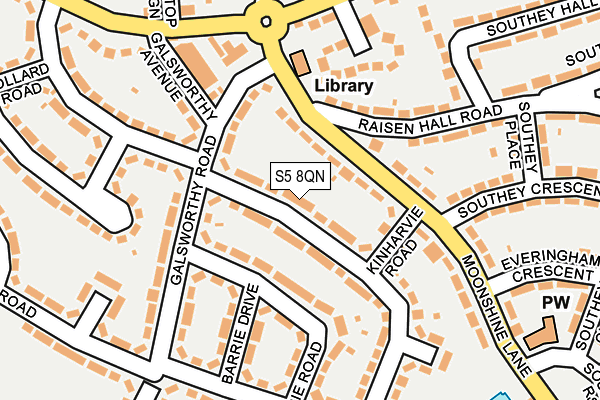 S5 8QN map - OS OpenMap – Local (Ordnance Survey)