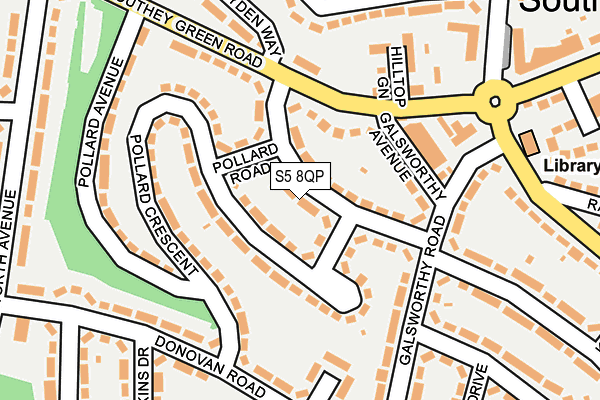 S5 8QP map - OS OpenMap – Local (Ordnance Survey)