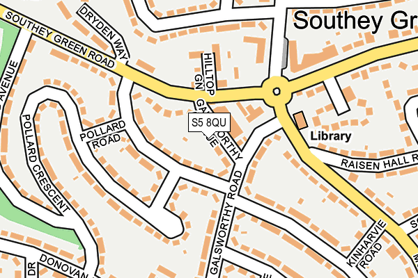 S5 8QU map - OS OpenMap – Local (Ordnance Survey)