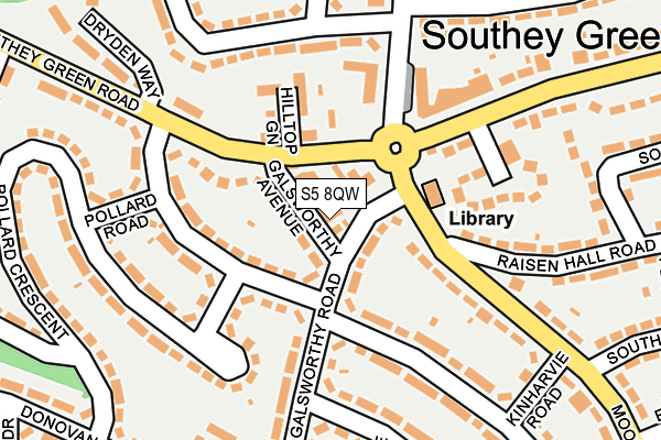 S5 8QW map - OS OpenMap – Local (Ordnance Survey)