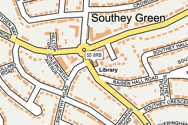 S5 8RB map - OS OpenMap – Local (Ordnance Survey)