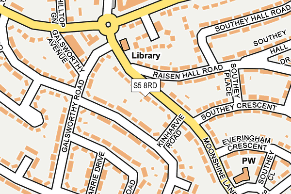 S5 8RD map - OS OpenMap – Local (Ordnance Survey)