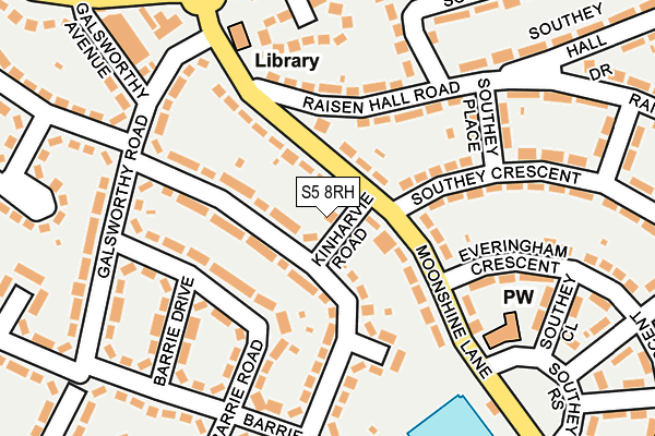 S5 8RH map - OS OpenMap – Local (Ordnance Survey)
