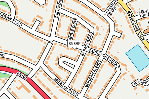 S5 8RP map - OS OpenMap – Local (Ordnance Survey)