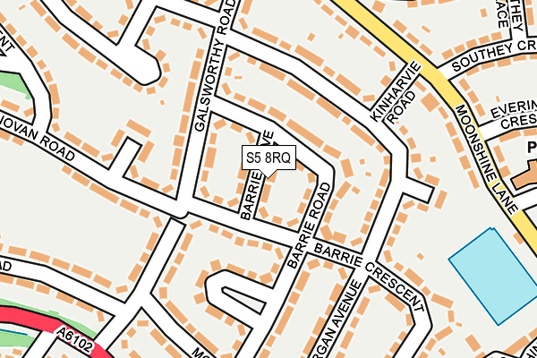 S5 8RQ map - OS OpenMap – Local (Ordnance Survey)