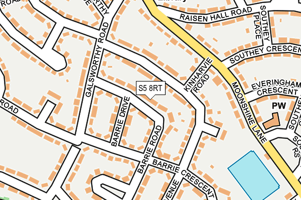 S5 8RT map - OS OpenMap – Local (Ordnance Survey)