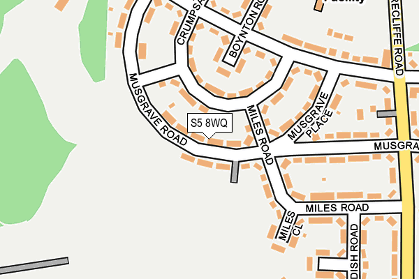 S5 8WQ map - OS OpenMap – Local (Ordnance Survey)