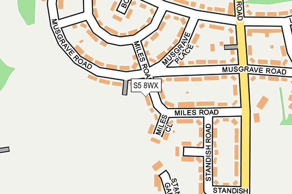 S5 8WX map - OS OpenMap – Local (Ordnance Survey)
