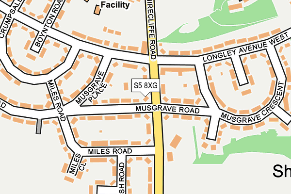 S5 8XG map - OS OpenMap – Local (Ordnance Survey)