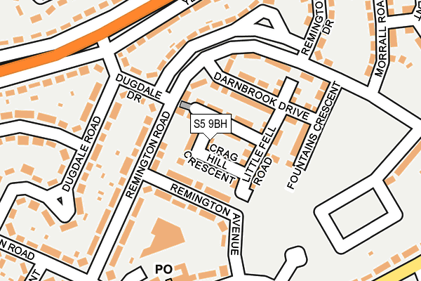 S5 9BH map - OS OpenMap – Local (Ordnance Survey)