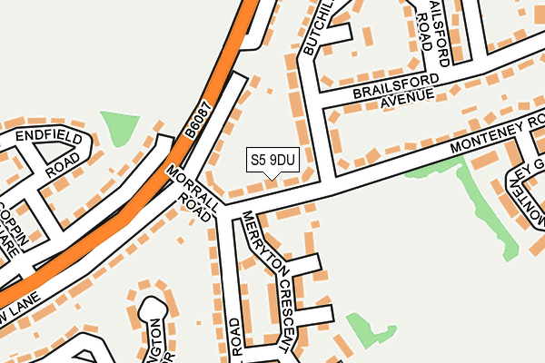 S5 9DU map - OS OpenMap – Local (Ordnance Survey)