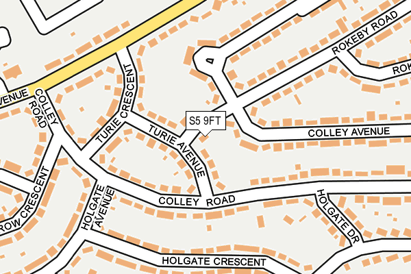 S5 9FT map - OS OpenMap – Local (Ordnance Survey)