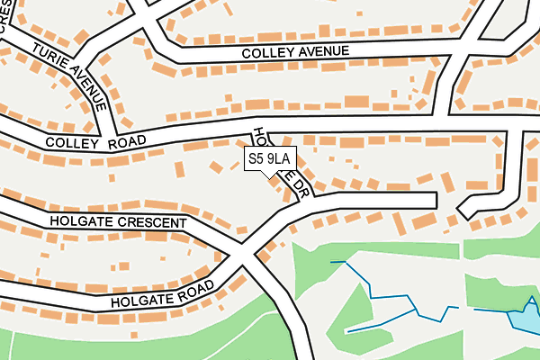 S5 9LA map - OS OpenMap – Local (Ordnance Survey)