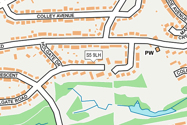 S5 9LH map - OS OpenMap – Local (Ordnance Survey)