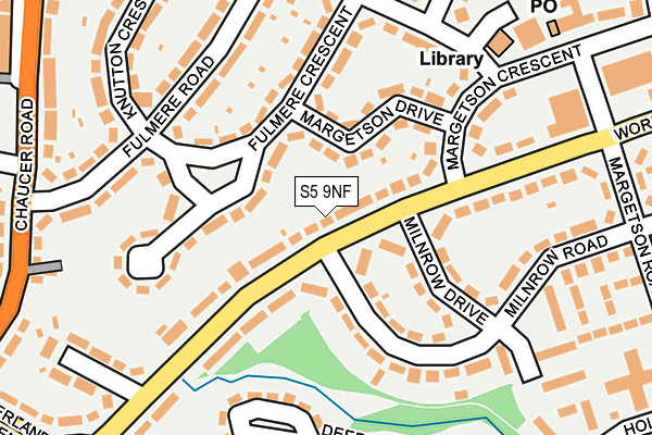 S5 9NF map - OS OpenMap – Local (Ordnance Survey)