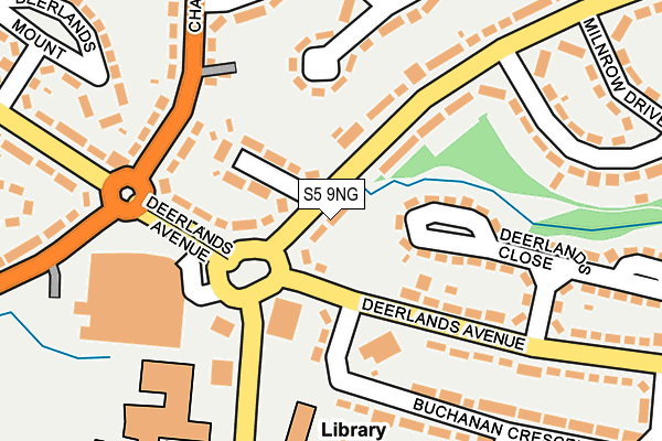 S5 9NG map - OS OpenMap – Local (Ordnance Survey)