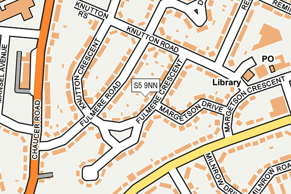 S5 9NN map - OS OpenMap – Local (Ordnance Survey)