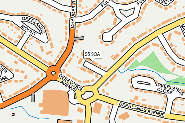 S5 9QA map - OS OpenMap – Local (Ordnance Survey)