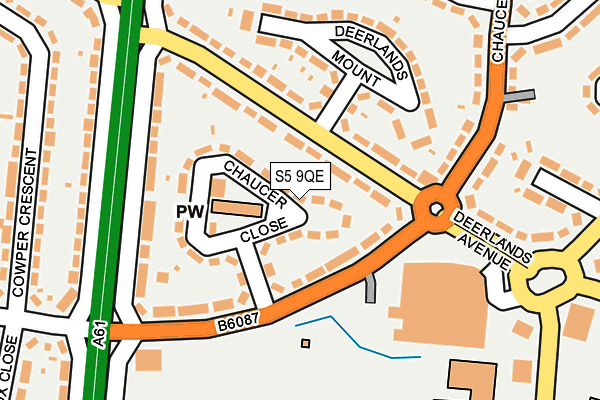 S5 9QE map - OS OpenMap – Local (Ordnance Survey)