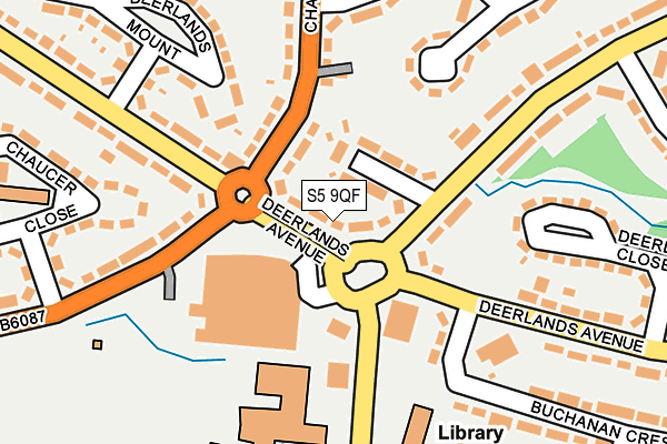 S5 9QF map - OS OpenMap – Local (Ordnance Survey)