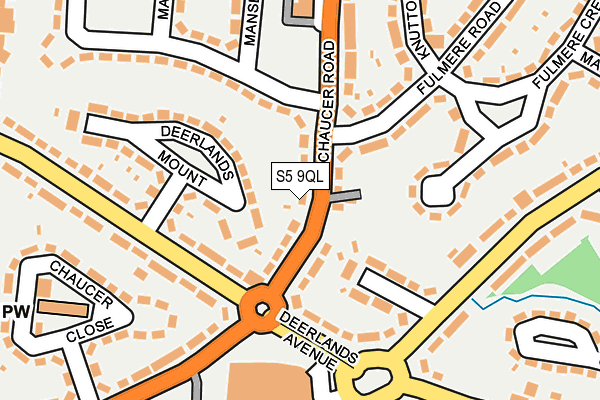 S5 9QL map - OS OpenMap – Local (Ordnance Survey)