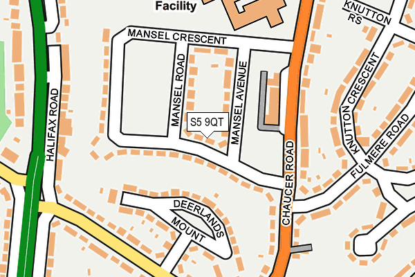 S5 9QT map - OS OpenMap – Local (Ordnance Survey)