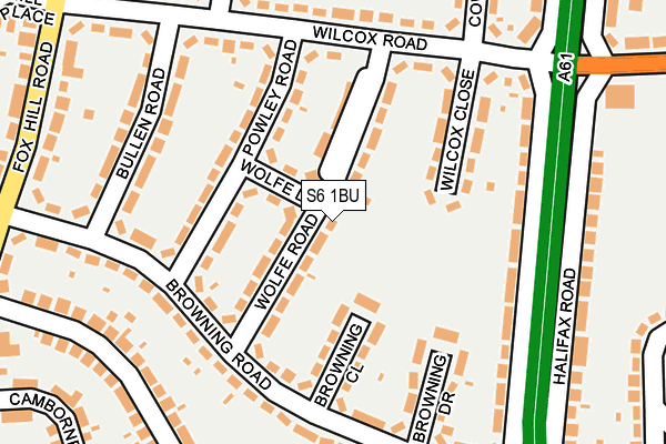 S6 1BU map - OS OpenMap – Local (Ordnance Survey)