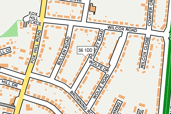 S6 1DD map - OS OpenMap – Local (Ordnance Survey)