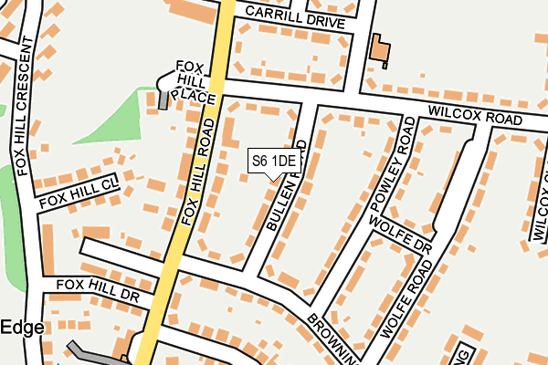 S6 1DE map - OS OpenMap – Local (Ordnance Survey)