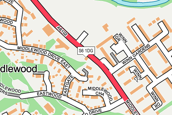 S6 1DG map - OS OpenMap – Local (Ordnance Survey)