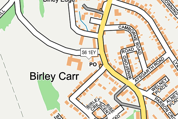 S6 1EY map - OS OpenMap – Local (Ordnance Survey)