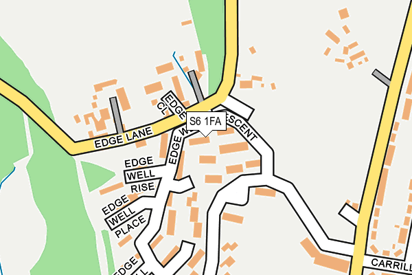 S6 1FA map - OS OpenMap – Local (Ordnance Survey)