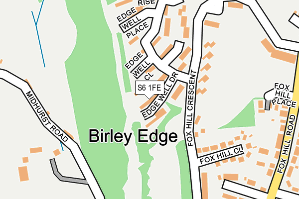 S6 1FE map - OS OpenMap – Local (Ordnance Survey)