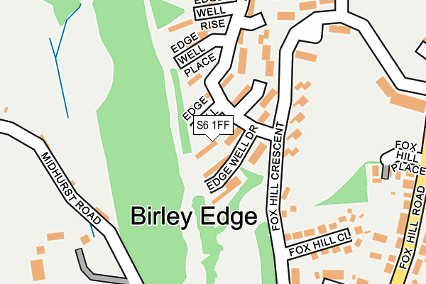 S6 1FF map - OS OpenMap – Local (Ordnance Survey)