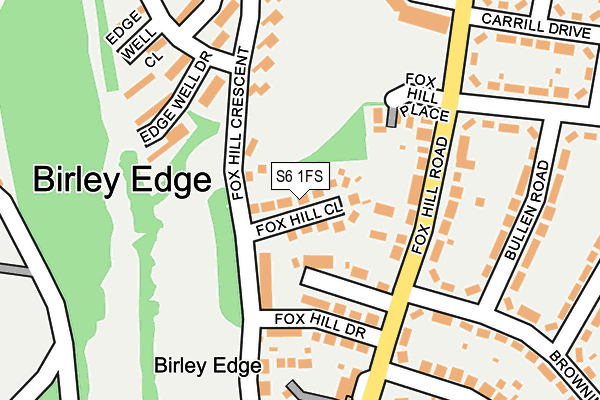 S6 1FS map - OS OpenMap – Local (Ordnance Survey)