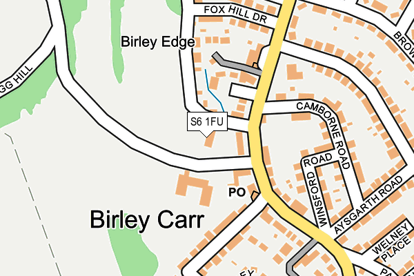 S6 1FU map - OS OpenMap – Local (Ordnance Survey)