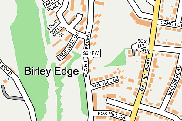 S6 1FW map - OS OpenMap – Local (Ordnance Survey)