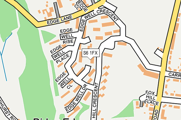 S6 1FX map - OS OpenMap – Local (Ordnance Survey)