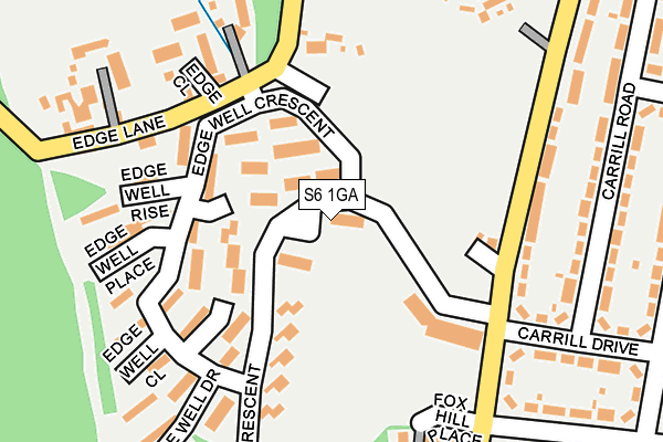 S6 1GA map - OS OpenMap – Local (Ordnance Survey)