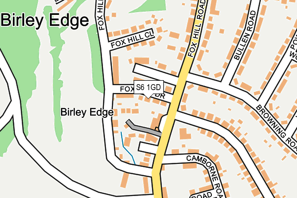 S6 1GD map - OS OpenMap – Local (Ordnance Survey)