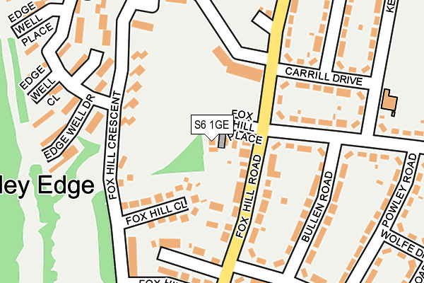 S6 1GE map - OS OpenMap – Local (Ordnance Survey)