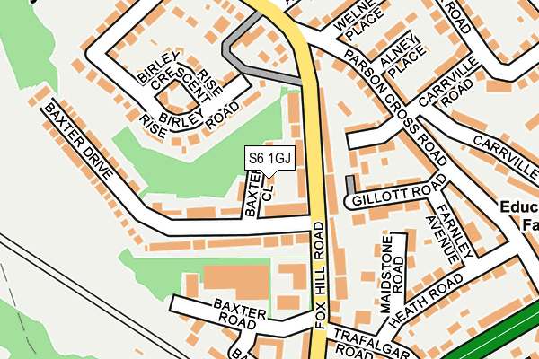 S6 1GJ map - OS OpenMap – Local (Ordnance Survey)