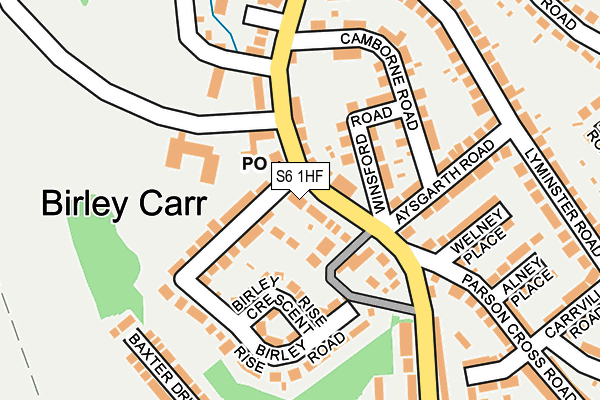 S6 1HF map - OS OpenMap – Local (Ordnance Survey)