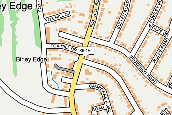 S6 1HJ map - OS OpenMap – Local (Ordnance Survey)