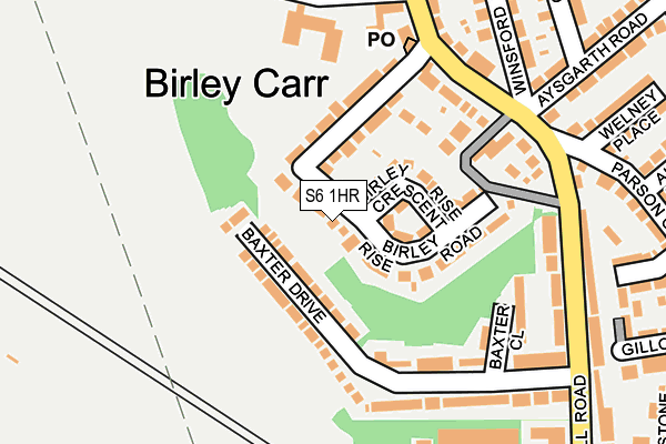 S6 1HR map - OS OpenMap – Local (Ordnance Survey)