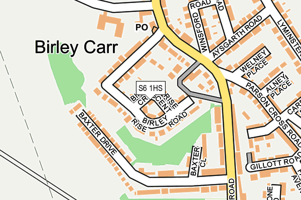 S6 1HS map - OS OpenMap – Local (Ordnance Survey)