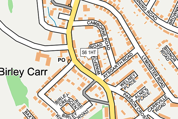 S6 1HT map - OS OpenMap – Local (Ordnance Survey)