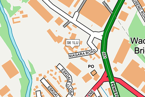 S6 1LU map - OS OpenMap – Local (Ordnance Survey)